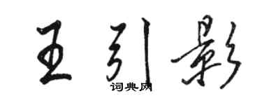 骆恒光王引影行书个性签名怎么写