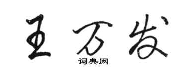 骆恒光王万发行书个性签名怎么写