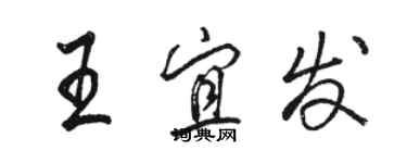 骆恒光王宜发行书个性签名怎么写