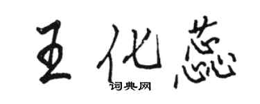 骆恒光王化蕊行书个性签名怎么写