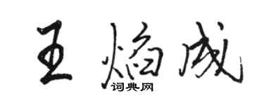骆恒光王焰成行书个性签名怎么写
