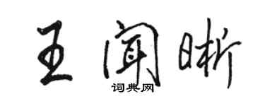 骆恒光王闻晰行书个性签名怎么写