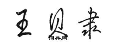 骆恒光王贝隶行书个性签名怎么写