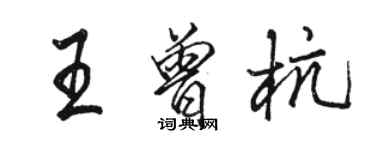 骆恒光王曾杭行书个性签名怎么写