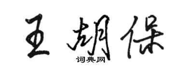 骆恒光王胡保行书个性签名怎么写