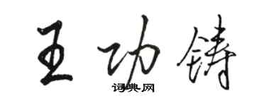 骆恒光王功铸行书个性签名怎么写