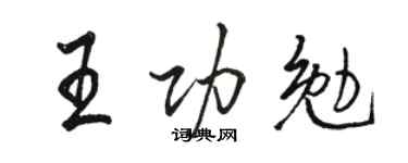 骆恒光王功勉行书个性签名怎么写
