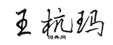 骆恒光王杭玛行书个性签名怎么写