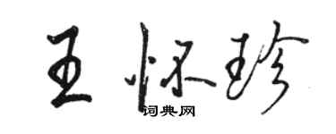 骆恒光王怀珍行书个性签名怎么写