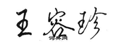 骆恒光王容珍行书个性签名怎么写