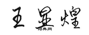 骆恒光王显煌行书个性签名怎么写