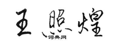 骆恒光王照煌行书个性签名怎么写