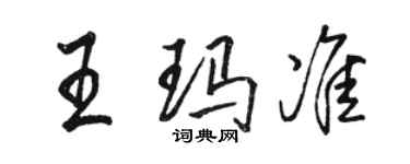 骆恒光王玛准行书个性签名怎么写