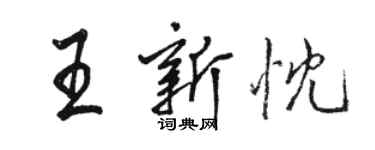 骆恒光王新忱行书个性签名怎么写