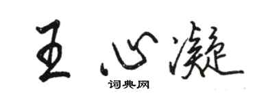 骆恒光王心凝行书个性签名怎么写