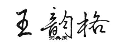 骆恒光王韵格行书个性签名怎么写