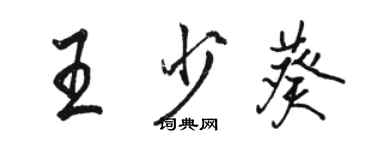骆恒光王少葵行书个性签名怎么写