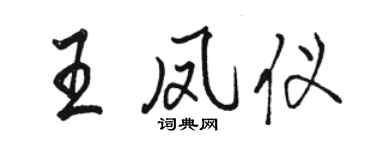 骆恒光王凤仪行书个性签名怎么写