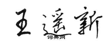骆恒光王遥新行书个性签名怎么写