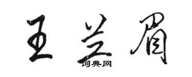 骆恒光王兰眉行书个性签名怎么写