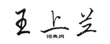 骆恒光王上兰行书个性签名怎么写