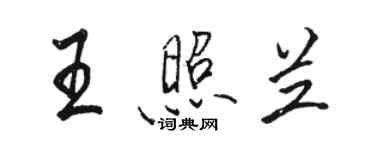 骆恒光王照兰行书个性签名怎么写