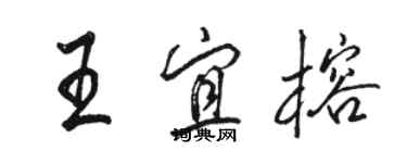 骆恒光王宜榕行书个性签名怎么写