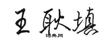骆恒光王耿填行书个性签名怎么写