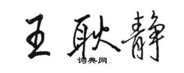 骆恒光王耿静行书个性签名怎么写