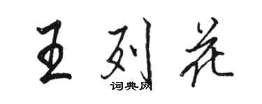 骆恒光王列花行书个性签名怎么写
