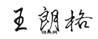 骆恒光王朗格行书个性签名怎么写