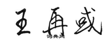 骆恒光王再或行书个性签名怎么写