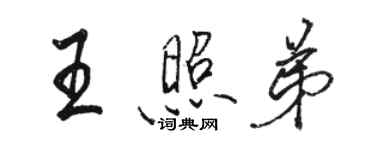 骆恒光王照弟行书个性签名怎么写
