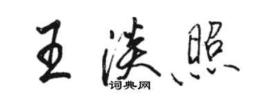 骆恒光王淡照行书个性签名怎么写