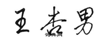 骆恒光王杏男行书个性签名怎么写