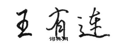 骆恒光王有连行书个性签名怎么写