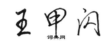 骆恒光王甲闪行书个性签名怎么写