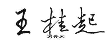骆恒光王桂起行书个性签名怎么写