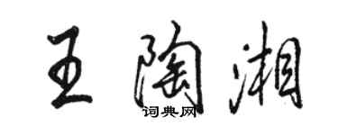 骆恒光王陶湘行书个性签名怎么写