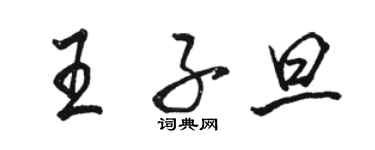 骆恒光王子旦行书个性签名怎么写