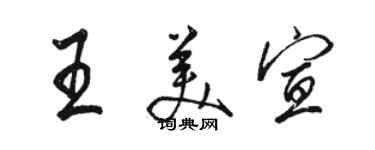 骆恒光王美宣行书个性签名怎么写