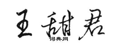 骆恒光王甜君行书个性签名怎么写