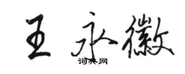 骆恒光王永徽行书个性签名怎么写