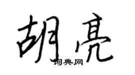 王正良胡亮行书个性签名怎么写