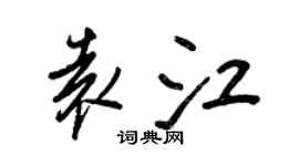 王正良袁江行书个性签名怎么写