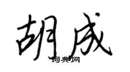 王正良胡成行书个性签名怎么写
