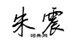 王正良朱震行书个性签名怎么写