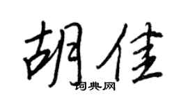 王正良胡佳行书个性签名怎么写
