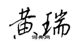 王正良黄瑞行书个性签名怎么写