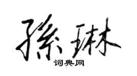 王正良孙琳行书个性签名怎么写